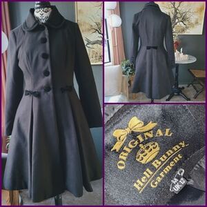 Hell Bunny Olivia Black Bows Coat